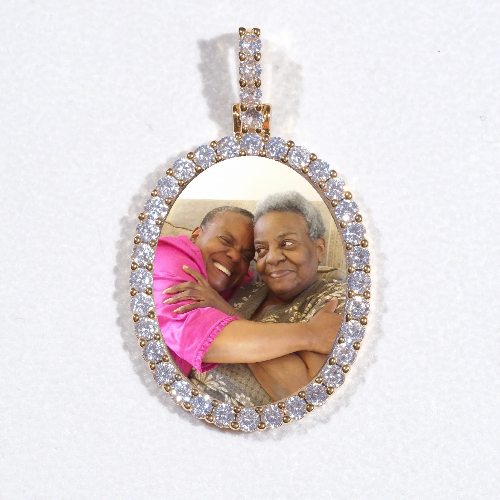 3D Oval Custom Picture Pendant