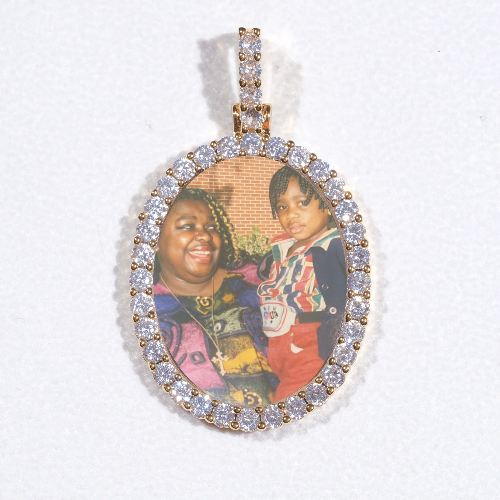 3D Oval Custom Picture Pendant