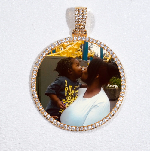 MEDIUM 3D CIRCLE CUSTOM PICTURE PENDANT