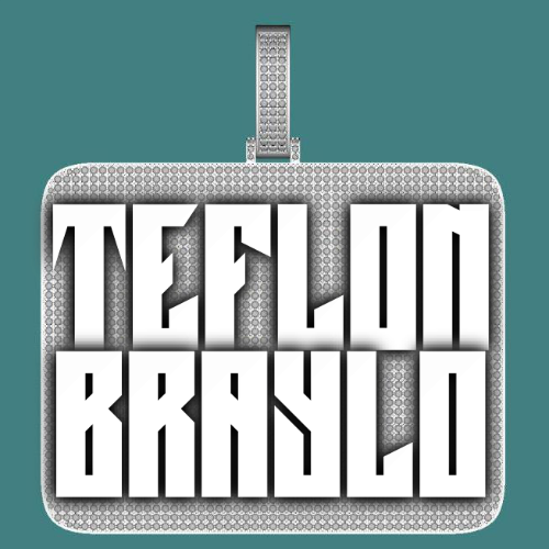 CUSTOM LETTER NECKLACE 3D BIG SQUARE