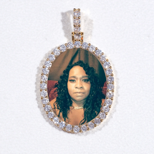 3D Oval Custom Picture Pendant