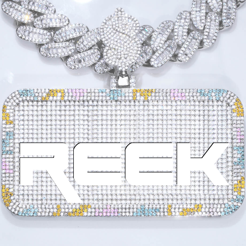 CUSTOM LETTER NECKLACE 3D COLORFUL SQUARE