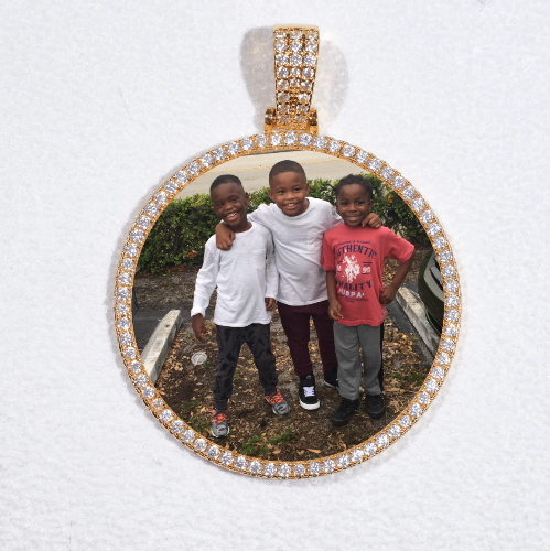 MEDIUM 3D CIRCLE CUSTOM PICTURE PENDANT