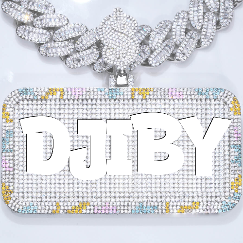 CUSTOM LETTER NECKLACE 3D COLORFUL SQUARE