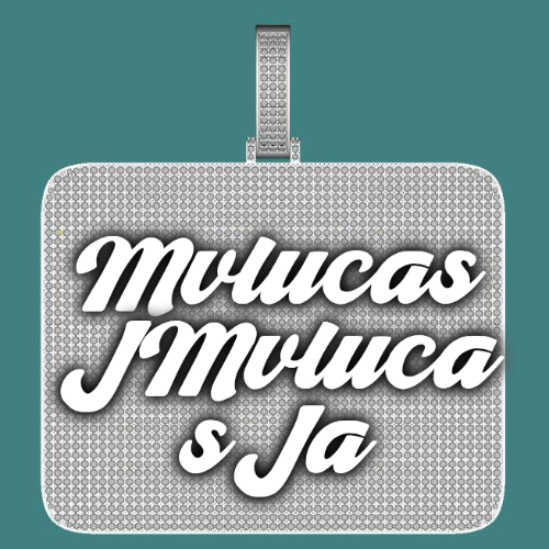 CUSTOM LETTER NECKLACE 3D BIG SQUARE