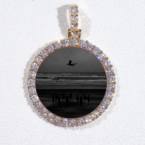3D CIRCLE CUSTOM PICTURE PENDANT SMALL SIZE