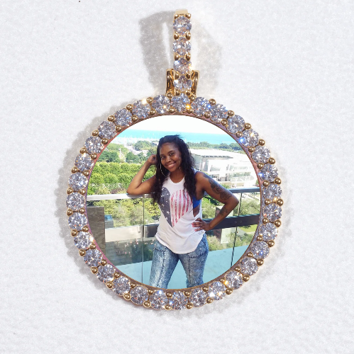 3D CIRCLE CUSTOM PICTURE PENDANT SMALL SIZE