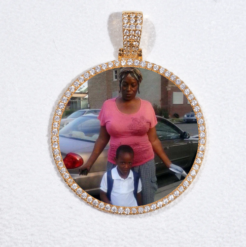 MEDIUM 3D CIRCLE CUSTOM PICTURE PENDANT
