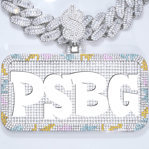 CUSTOM LETTER NECKLACE 3D COLORFUL SQUARE