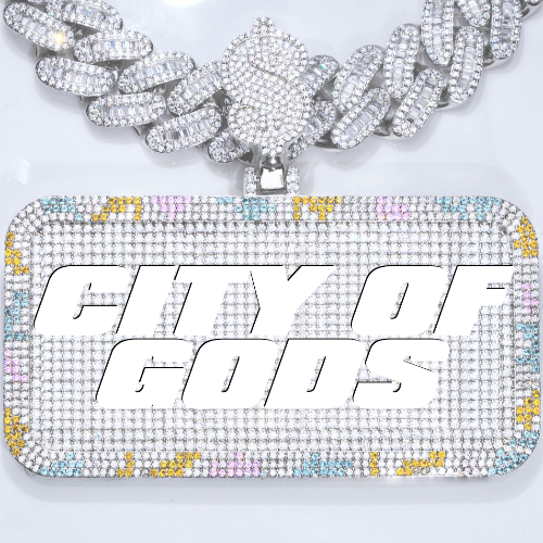 CUSTOM LETTER NECKLACE 3D COLORFUL SQUARE