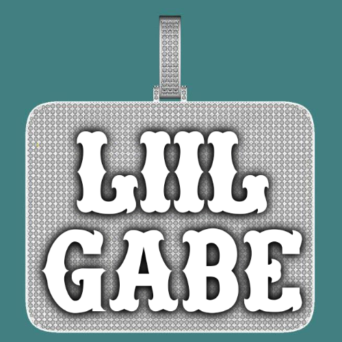 CUSTOM LETTER NECKLACE 3D BIG SQUARE