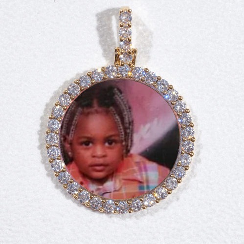 3D CIRCLE CUSTOM PICTURE PENDANT SMALL SIZE