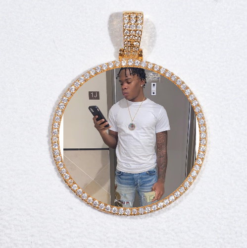 MEDIUM 3D CIRCLE CUSTOM PICTURE PENDANT