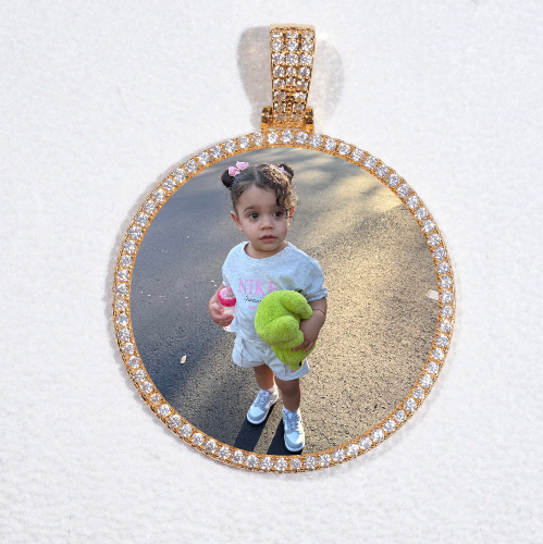 MEDIUM 3D CIRCLE CUSTOM PICTURE PENDANT