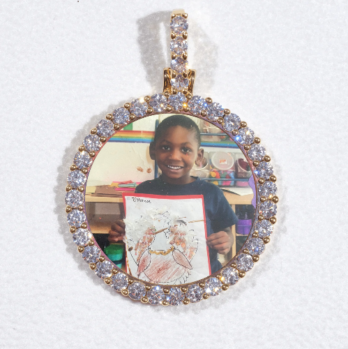 3D CIRCLE CUSTOM PICTURE PENDANT SMALL SIZE