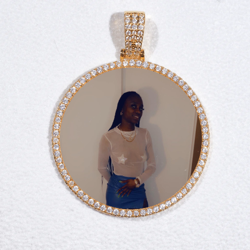 MEDIUM 3D CIRCLE CUSTOM PICTURE PENDANT