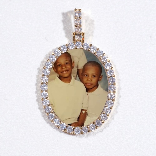 3D Oval Custom Picture Pendant