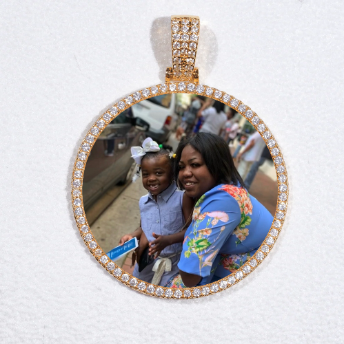 MEDIUM 3D CIRCLE CUSTOM PICTURE PENDANT
