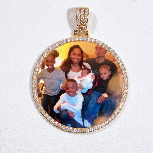 MEDIUM 3D CIRCLE CUSTOM PICTURE PENDANT