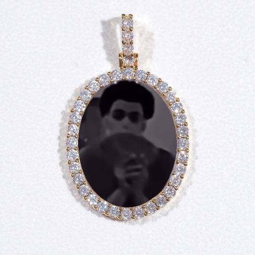 3D Oval Custom Picture Pendant