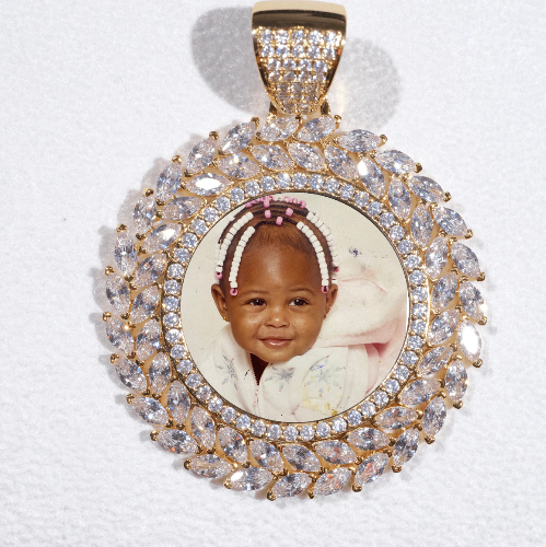 Large 3D Wheat Ear Custom Picture Pendant