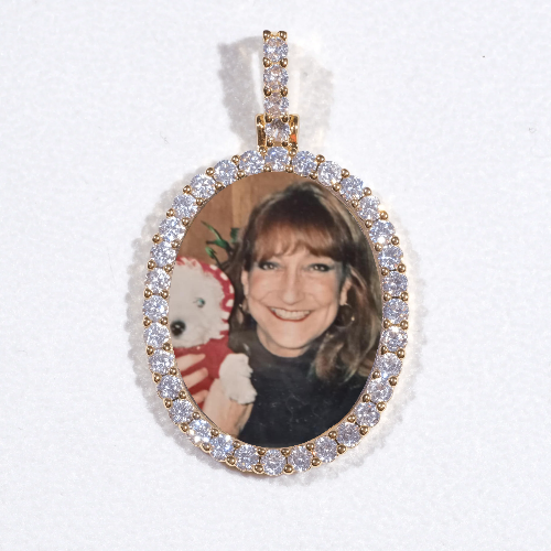 3D Oval Custom Picture Pendant