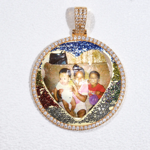 MEDIUM 3D CIRCLE CUSTOM PICTURE PENDANT