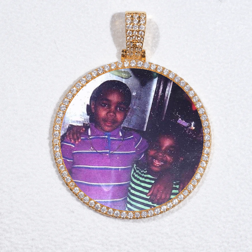MEDIUM 3D CIRCLE CUSTOM PICTURE PENDANT