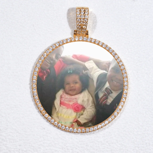 MEDIUM 3D CIRCLE CUSTOM PICTURE PENDANT