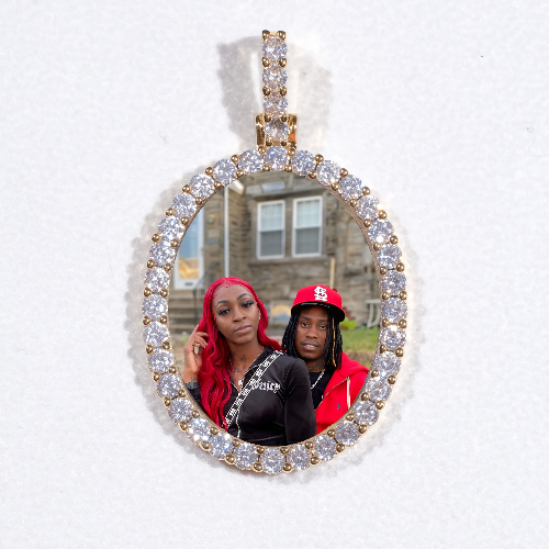 3D Oval Custom Picture Pendant