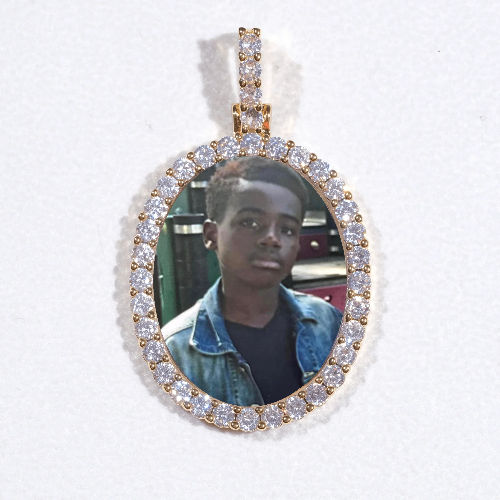 3D Oval Custom Picture Pendant