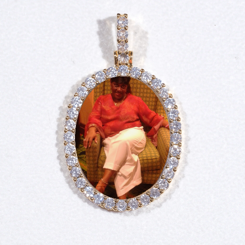 3D Oval Custom Picture Pendant