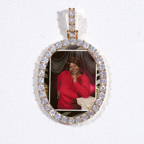 3D Oval Custom Picture Pendant