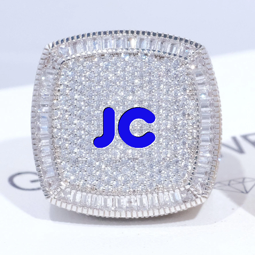 CUSTOM LETTER 3D ICED RING