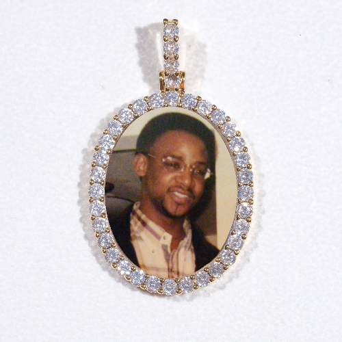 3D Oval Custom Picture Pendant