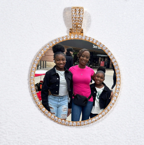 MEDIUM 3D CIRCLE CUSTOM PICTURE PENDANT