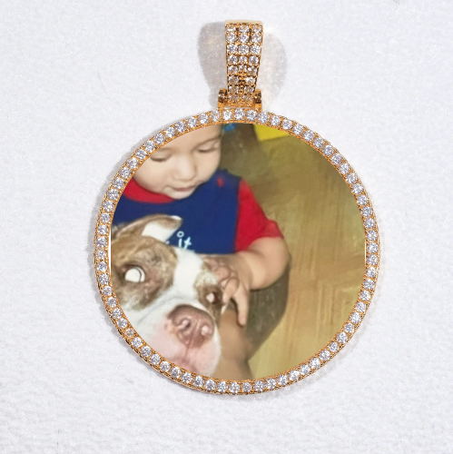 MEDIUM 3D CIRCLE CUSTOM PICTURE PENDANT