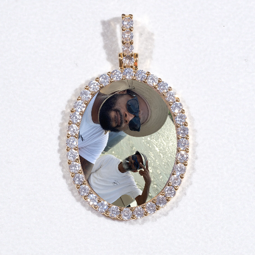 3D Oval Custom Picture Pendant