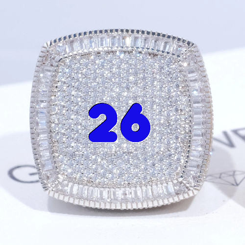 CUSTOM LETTER 3D ICED RING