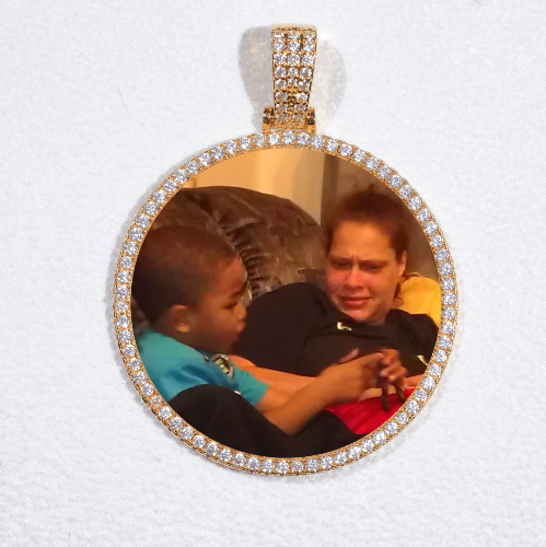 MEDIUM 3D CIRCLE CUSTOM PICTURE PENDANT