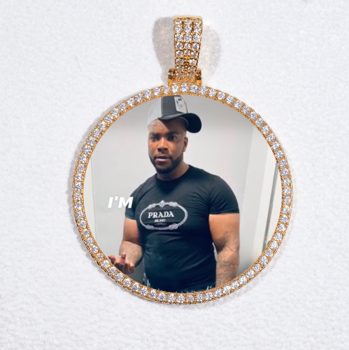 MEDIUM 3D CIRCLE CUSTOM PICTURE PENDANT