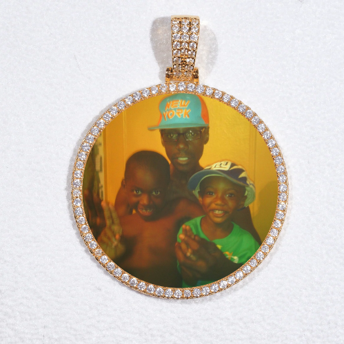 MEDIUM 3D CIRCLE CUSTOM PICTURE PENDANT