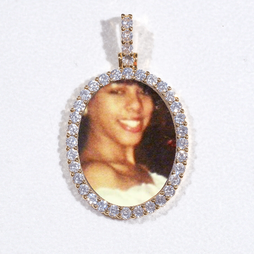3D Oval Custom Picture Pendant
