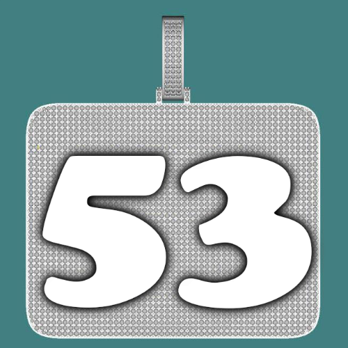 CUSTOM LETTER NECKLACE 3D BIG SQUARE