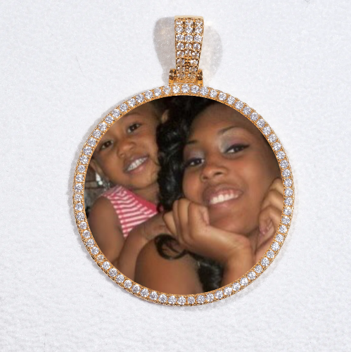 MEDIUM 3D CIRCLE CUSTOM PICTURE PENDANT