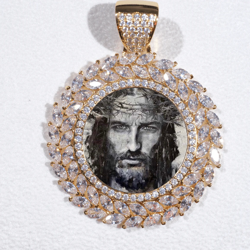 Large 3D Wheat Ear Custom Picture Pendant