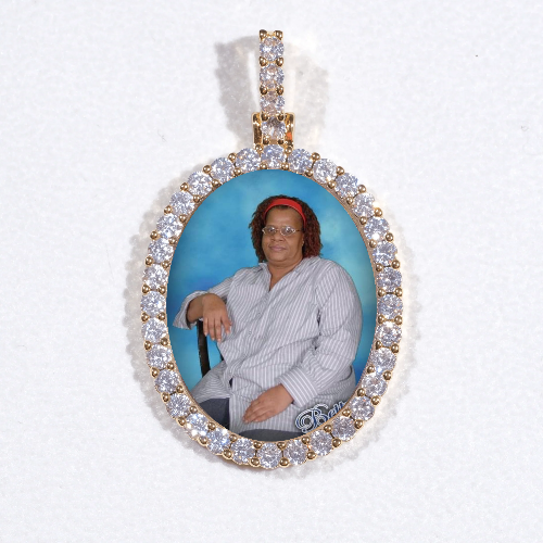 3D Oval Custom Picture Pendant