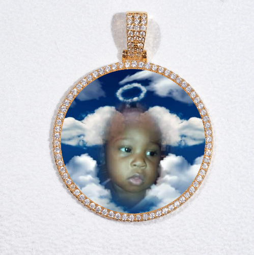 MEDIUM 3D CIRCLE CUSTOM PICTURE PENDANT