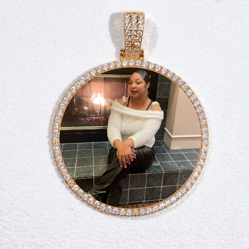 MEDIUM 3D CIRCLE CUSTOM PICTURE PENDANT