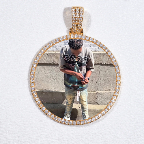MEDIUM 3D CIRCLE CUSTOM PICTURE PENDANT